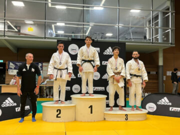 photo du podium du championnat de judo 3e division